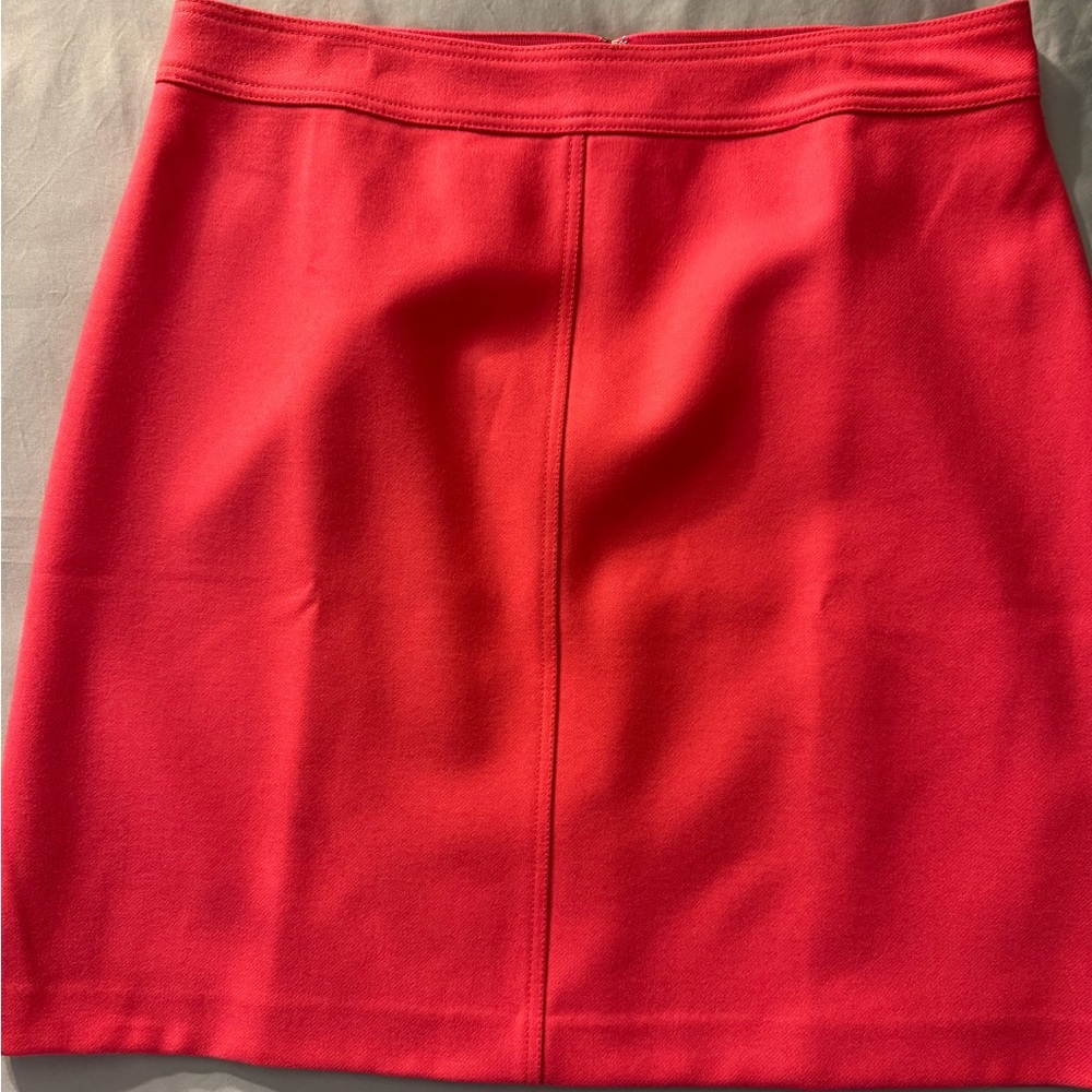NWOT J. Crew Wool Skirt. Salmon/Coral. Size 16T.